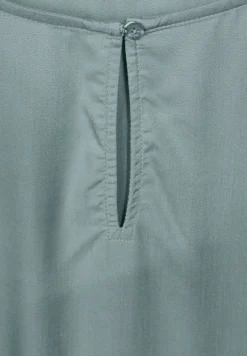 Blouse met ronde hals en uitsnijding