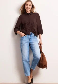 Blouse met shiffley details