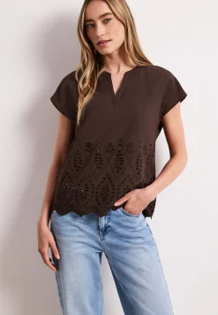 Blouse met Shiffley-patroon