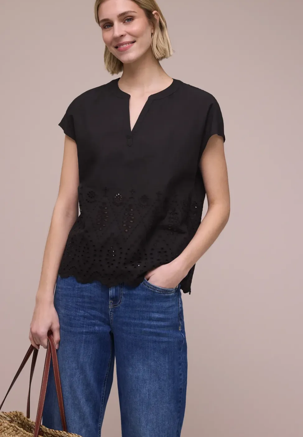 Blouse met Shiffley-patroon