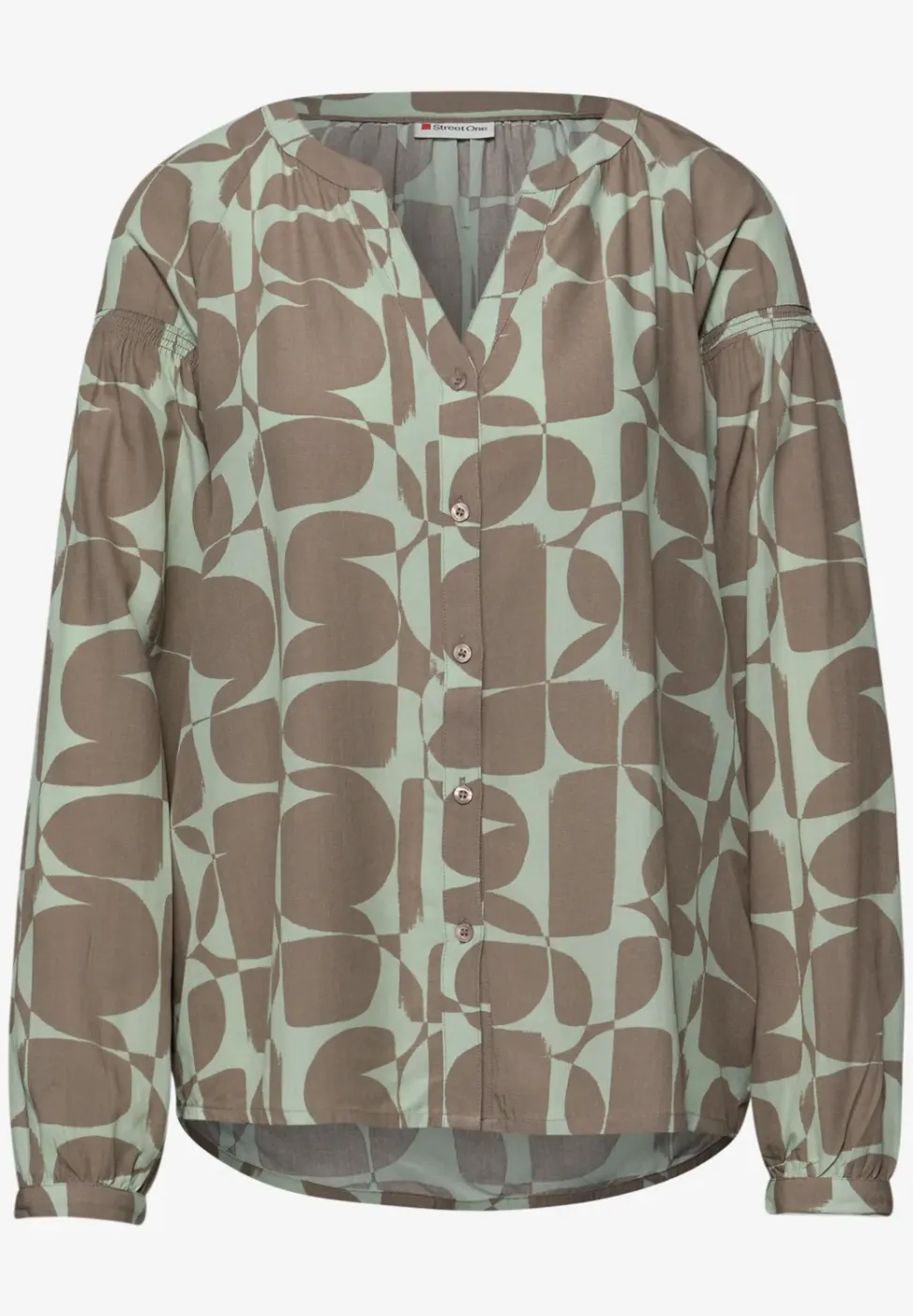 Blouse met smokdetail