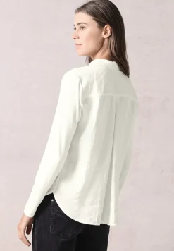 Blouse met tricot mouwen