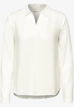 Blouse met tricot mouwen