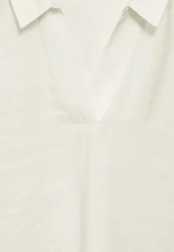 Blouse met tricot mouwen