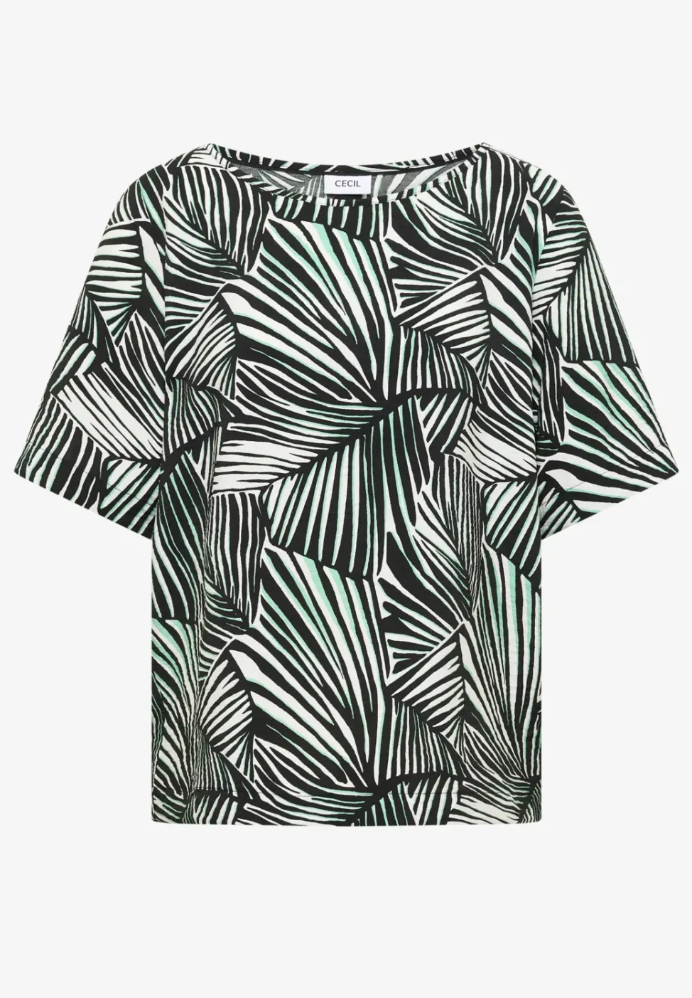Blouseshirt met korte mouwen en all-over print