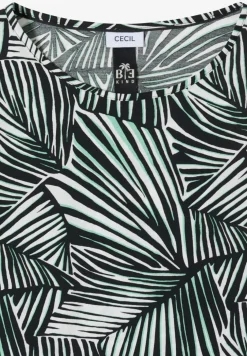 Blouseshirt met korte mouwen en all-over print
