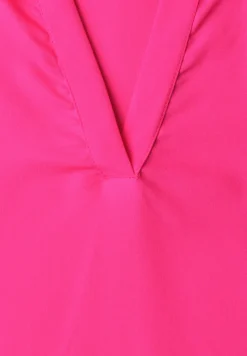 Blouseshirt met overhemdkraag en elastische zoom