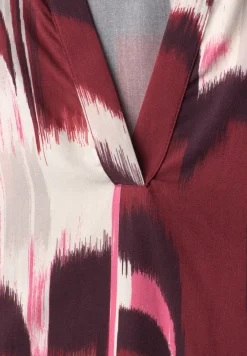 Blouseshirt met overhemdkraag en elastische zoom