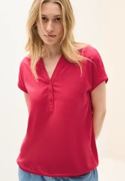 Blouseshirt in effen kleur