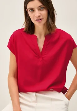 Blouseshirt in effen kleur