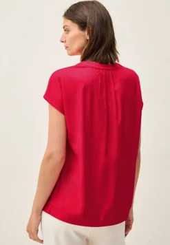 Blouseshirt in effen kleur