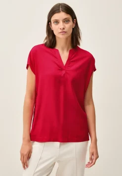 Blouseshirt in effen kleur