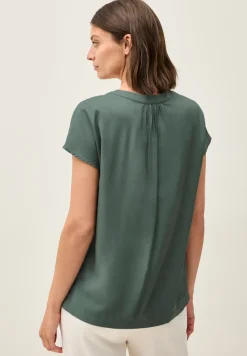 Blouseshirt in effen kleur