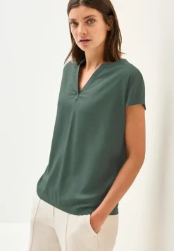 Blouseshirt in effen kleur