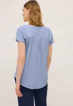 Blouseshirt in effen kleur