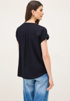 Blouseshirt in effen kleur