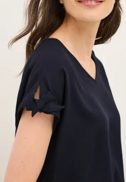 Blouseshirt in effen kleur