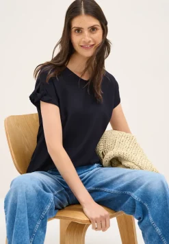 Blouseshirt in effen kleur
