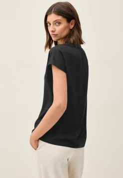 Blouseshirt in effen kleur