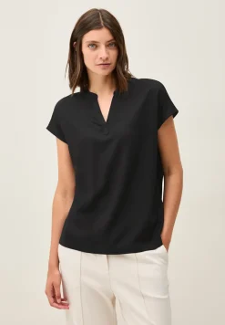 Blouseshirt in effen kleur