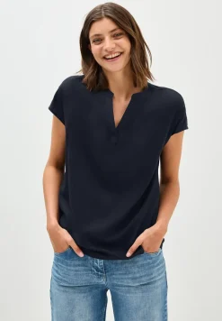 Blouseshirt in effen kleur