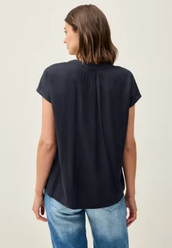 Blouseshirt in effen kleur
