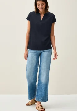 Blouseshirt in effen kleur