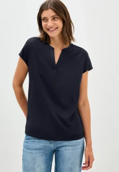 Blouseshirt in effen kleur
