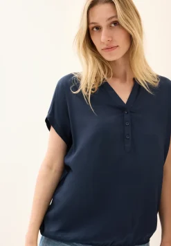 Blouseshirt in effen kleur