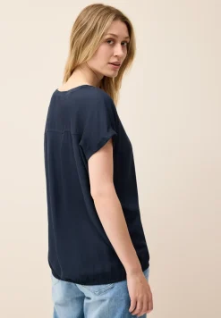 Blouseshirt in effen kleur