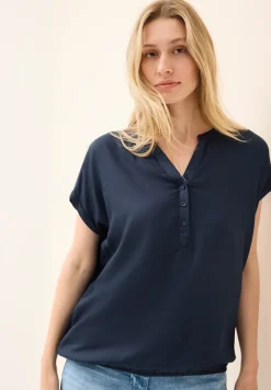 Blouseshirt in effen kleur