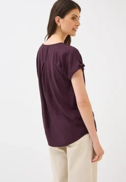 Blouseshirt in effen kleur