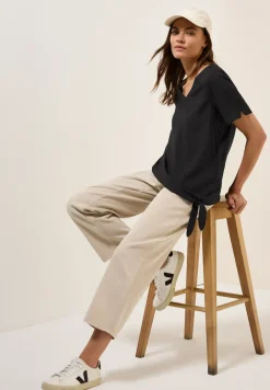 Blouse shirt met knoop
