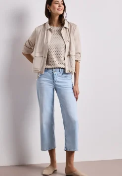 Blouseshirt met korte mouwen en ronde hals