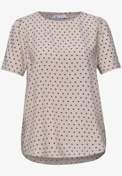 Blouseshirt met korte mouwen en ronde hals