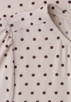 Blouseshirt met korte mouwen en ronde hals