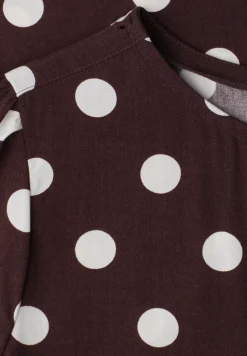 Blouseshirt met korte mouwen en ronde hals