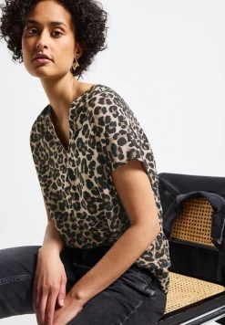 Blouse shirt met leopatroon