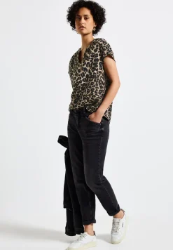 Blouse shirt met leopatroon