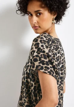Blouse shirt met leopatroon