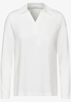 Blouse shirt met materiaalmix