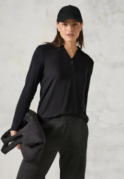 Blouse shirt met materiaalmix