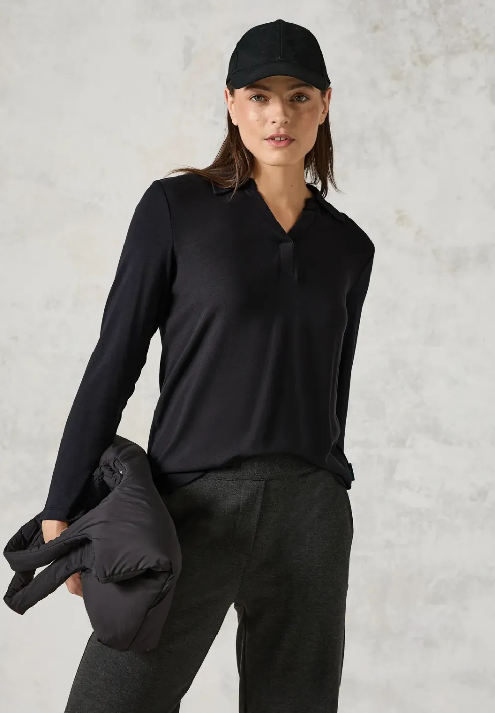 Blouse shirt met materiaalmix