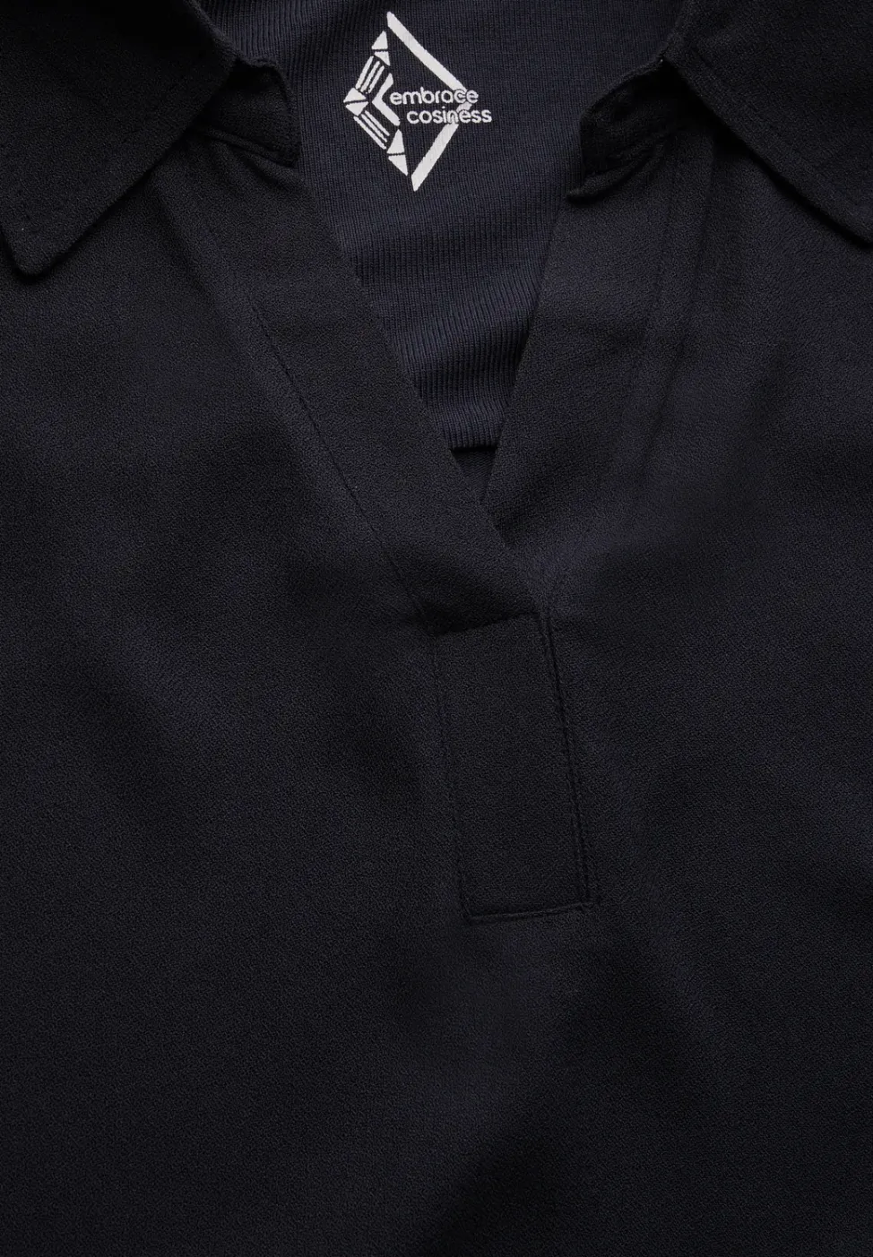 Blouse shirt met materiaalmix