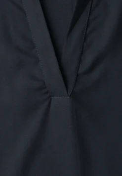 Blouseshirt met overhemdkraag en elastische zoom