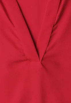Blouseshirt met overhemdkraag en elastische zoom