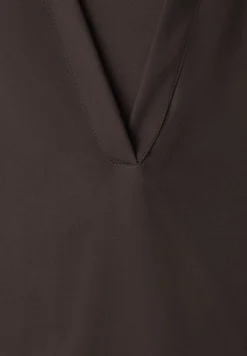 Blouseshirt met overhemdkraag en elastische zoom