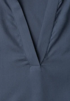 Blouseshirt met overhemdkraag en elastische zoom
