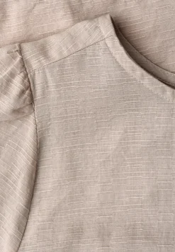 Blouseshirt met ronde hals en tapedetails