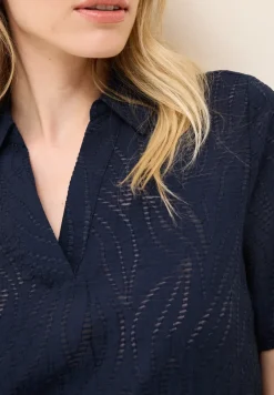 Blouse shirt met textuur